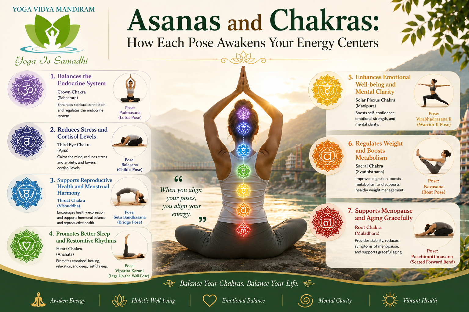 Asanas and Chakras: How Each Pose Awakens Your Energy Centers